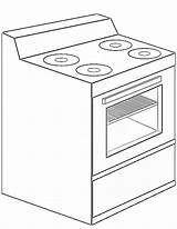 Oven Coloring Page sketch template