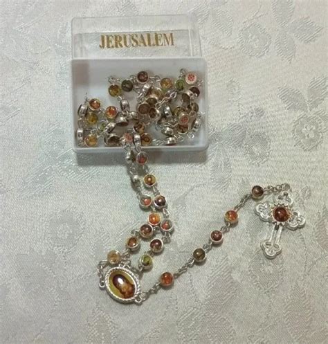 ROSARY SAINTS ICONS Metal Crucified Jerusalem Holy Land Blessed Pray ...