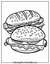 Hamburger Coloring Pages Free Downloads  Sheets For Kids sketch template