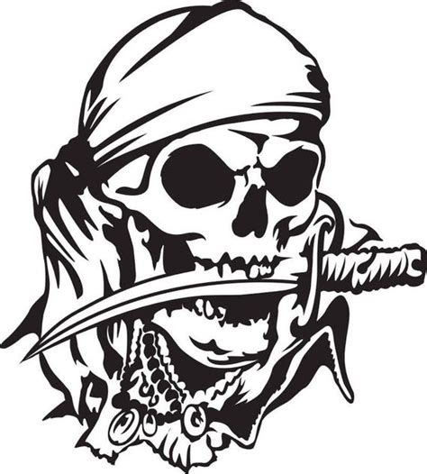 PIRATE SKULL SVG | Etsy