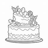 Cake coloring Page – Coloring Corner sketch template