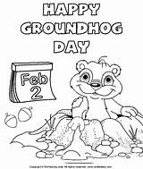 Cute Groundhog Day Image Coloring Page  Free Printable Pages sketch template