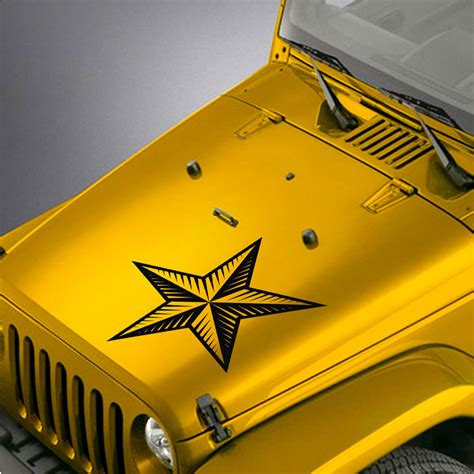 Jeep Wrangler Hood Decal Nautical Star Sticker – SkunkMonkey