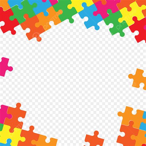 Color Puzzle Vector Design Images, Attractive And Colorful Puzzle Frame ...