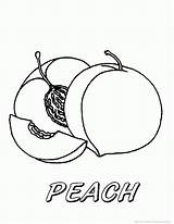 Peach Fruit Coloring Page  Free Printable Pages For Kids sketch template