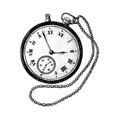 Hand drawn retro pocket watch | Royalty free stock vector - 410852