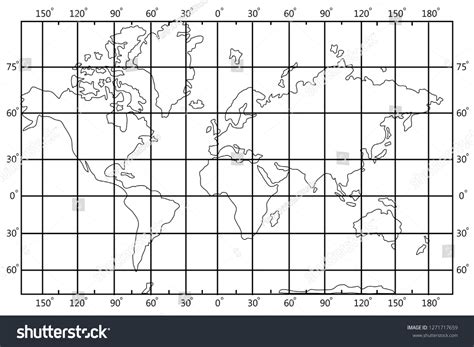 Blank World Map With Longitude And Latitude