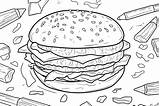 Burger Coloring Pages  Fun Food Activity For Kids CrayonAZCom sketch template