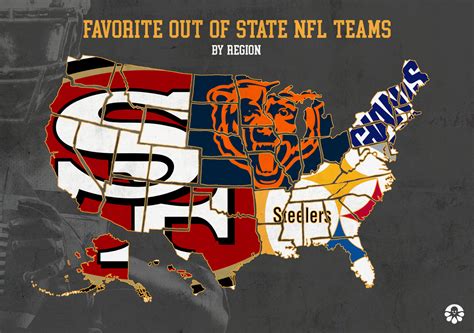 America’s Favorite Out of State Football Teams, Mapped - Custom Ink