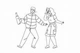Drunk Man And Woman Couple Drink Graphic By Sevvectors · Creative Fabrica sketch template