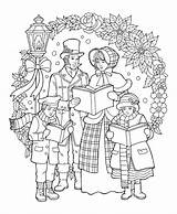 Vintage Christmas Coloring Pages Printable sketch template