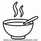Bowl Of Soup Coloring Page sketch template