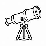 telescope Coloring Page Design On A White Background 53597590 Vector  sketch template