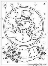 Snow Globe Coloring Page PDF  Free Printable Pages sketch template