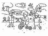 Vector Illustration Of Kids riding Bikes With Friends Suitable For  sketch template