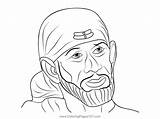 Sai Baba Coloring Page  Pages Easy Drawings Sheet Metal Drawing sketch template