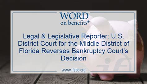 Legal & Legislative Reporter: U.S. District Court for the Middle District of Florida Reverses ...