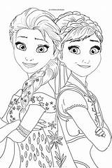 Planse De colorat Frozen / Regatul Gheata 2 – Cu Elsa Si Anna sketch template