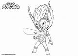 Gecko from Pj Masks Coloring Pages Line Drawing  Free Printable sketch template