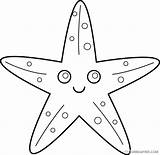 Starfish Outline Coloring Pages starfish Clip Printable Coloring4free  sketch template