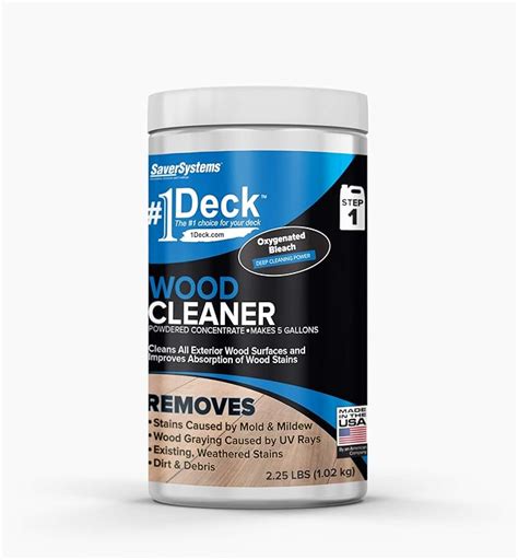 #1 Deck Wood Cleaner - 2.25 lbs - Makes 5 Gallons of Wood Deck Cleaning ...