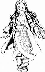 Nezuko Demon Slayer Coloring Pages Kamado Color Printable Tanjiro Chibi  sketch template