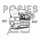 Posies Coloring Page  Flower Truck sketch template