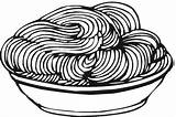 Delicious spaghetti coloring Sheet sketch template