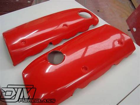 LS1 High Gloss Smooth Red Engine Covers (SET) - DJM Fibreglass