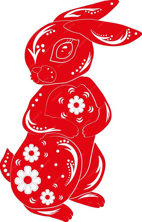 Premium Vector | Chinese zodiac rabbit vector illustration