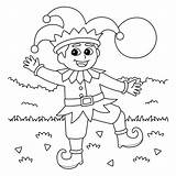 Premium Vector  Mardi Gras Jester Boy Coloring Page For Kids sketch template