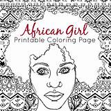 African Coloring Page Adult Girl Tribal  sketch template