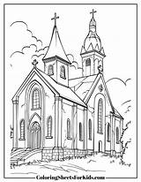 Church Coloring Pages Free Print And Downloads  Sheets For Kids sketch template