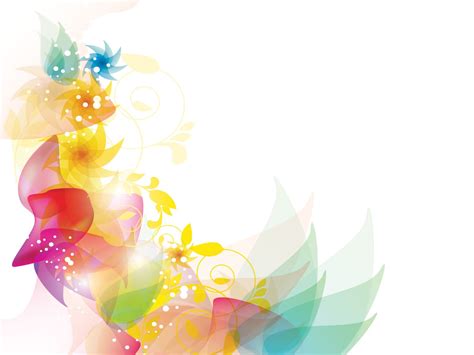 Colorful Floral powerpoint template is a great abstract background design with colored floral ...