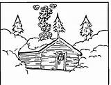 Log Cabin coloring Page  SuperColoringcom sketch template