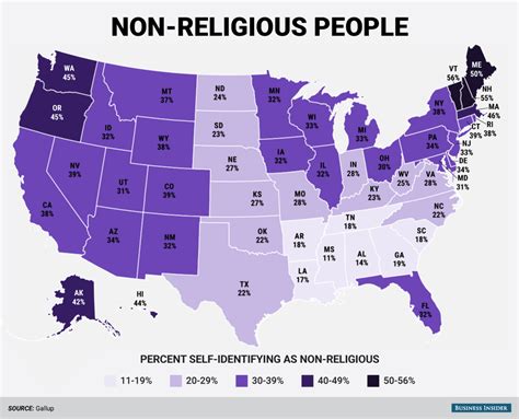 Which states are most religious - Business Insider