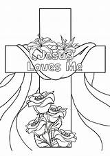 Easter Christian Coloring Pages For Children sketch template