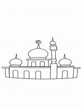 Very Simple Mosque coloring Page  Download Print Or Color Online For Free sketch template
