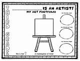ART PORTFOLIO COLORING COVER TK  6th GRADES I AM AN ARTIST TPT sketch template
