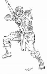 Mobile/archer Pose Coloring Pages sketch template
