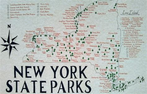 New York State Parks Map | Etsy