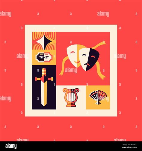 Theater Flat Symbols Stock Vector Image & Art - Alamy