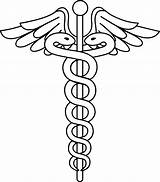 Nice Caduceus Logo Coloring Page  Medical Clip Art symbols sketch template