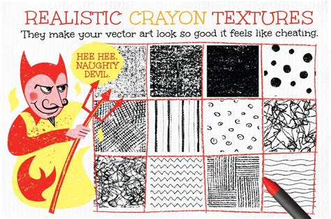 Wax Crayon Patterns & Textures: 80+ Textures, Shapes and Lines