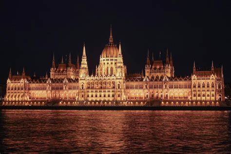 Hungarian Parliament Building View during Night · Free Stock Photo