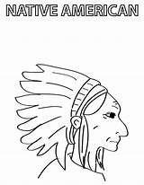 Chief Native American Coloring Page  Kids Play Color sketch template