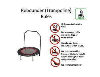 Rebounder (Trampoline) Safety Rules Visual by The OT Specialist | TPT