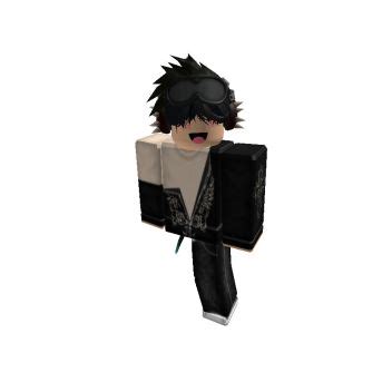 Emo Roblox Avatar with Black Hair and Glasses