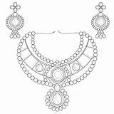 Diamond Necklace Coloring Page sketch template