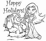 Winter bratz coloring Pages  Coloring sketch template